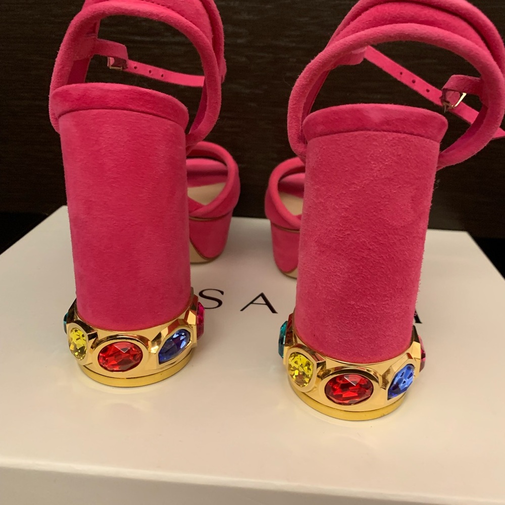 Casadei sandals pink suede brand new - Picture 2 of 7